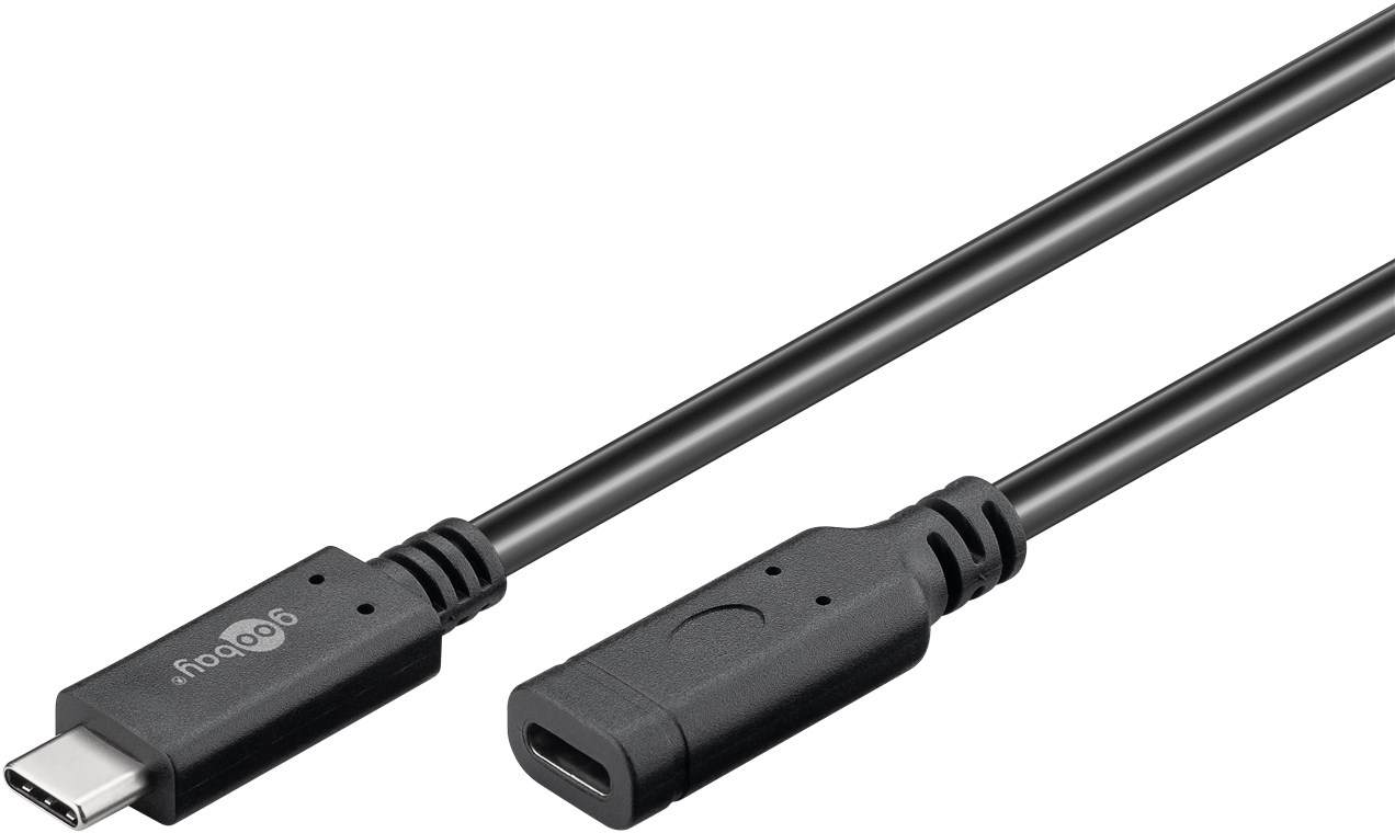 USB-Kabel Goobay Verlängerung USB3.2 Gen2 Type-C-m/f 1,0m