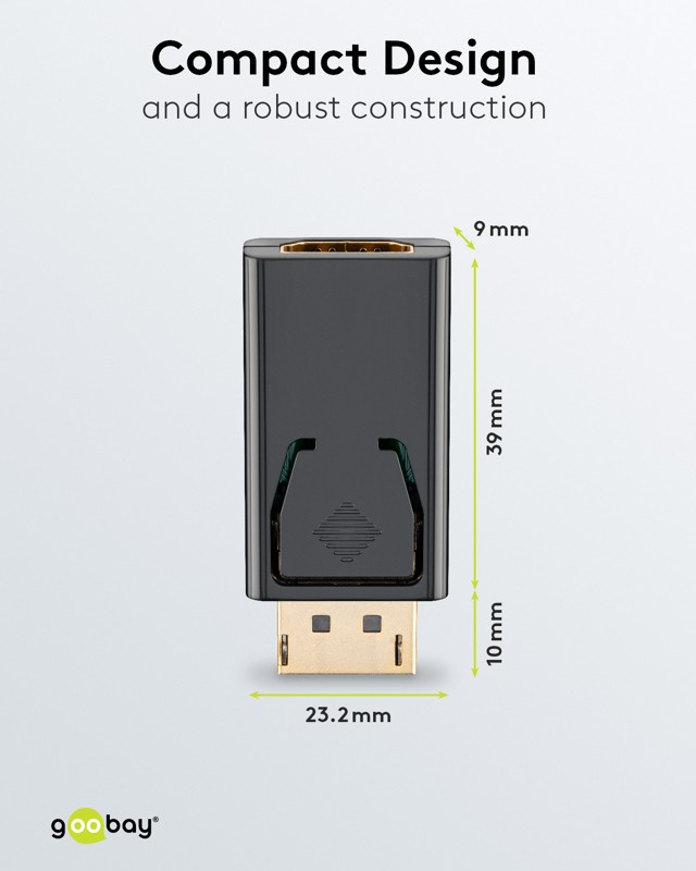 Adapter Goobay DisplayPort DP-m/HDMI-A-f FHD/WUXGA