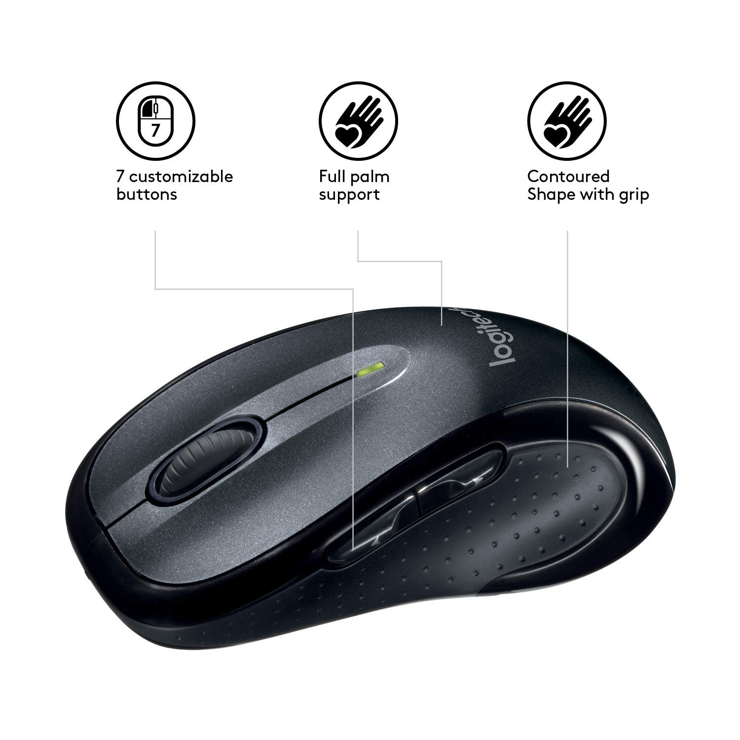 Maus Logitech Wireless Mouse M510 schwarz/grau