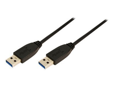 USB-Kabel LogiLink USB3.2 Gen1 A-m/m 3,0m schwarz
