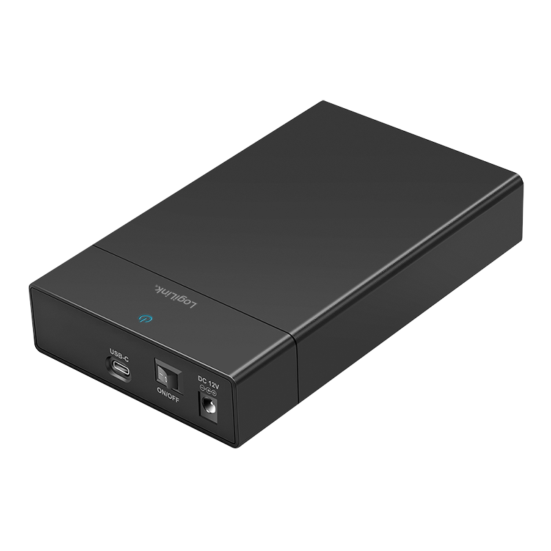 Gehäuse LogiLink 3,5-Zoll- SATA USB3.2 USB-C/-A schwarz