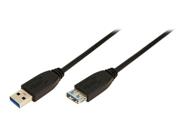 USB-Kabel LogiLink Verlängerun USB3.2 Gen1 A-m/f 1,8m schwarz
