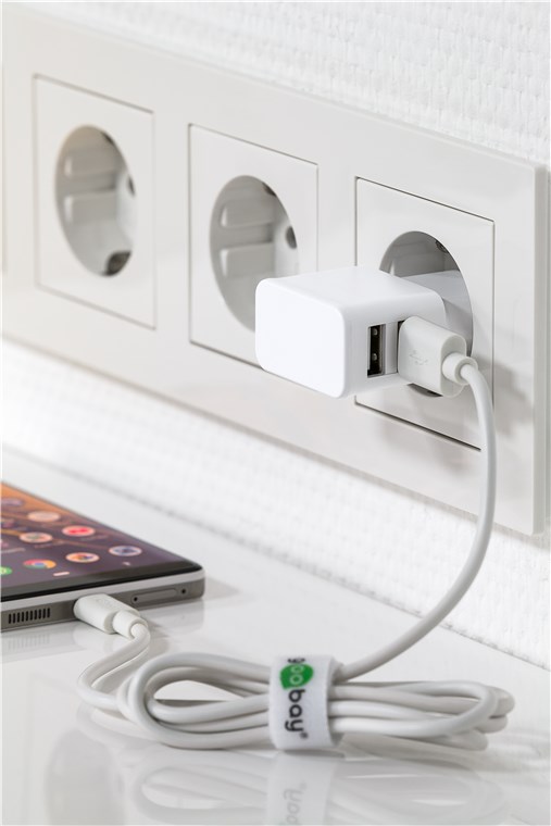 Netzgerät Goobay USB weiß 5VDC max. 2,4A 2xUSB-A