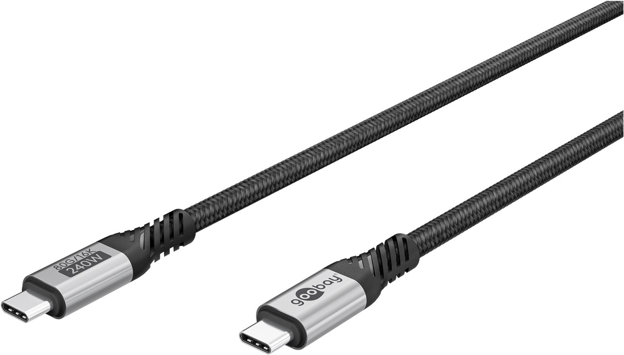 USB-Kabel Goobay USB4 Textil Type-C m/m 1,5m 240W 80GBit/s