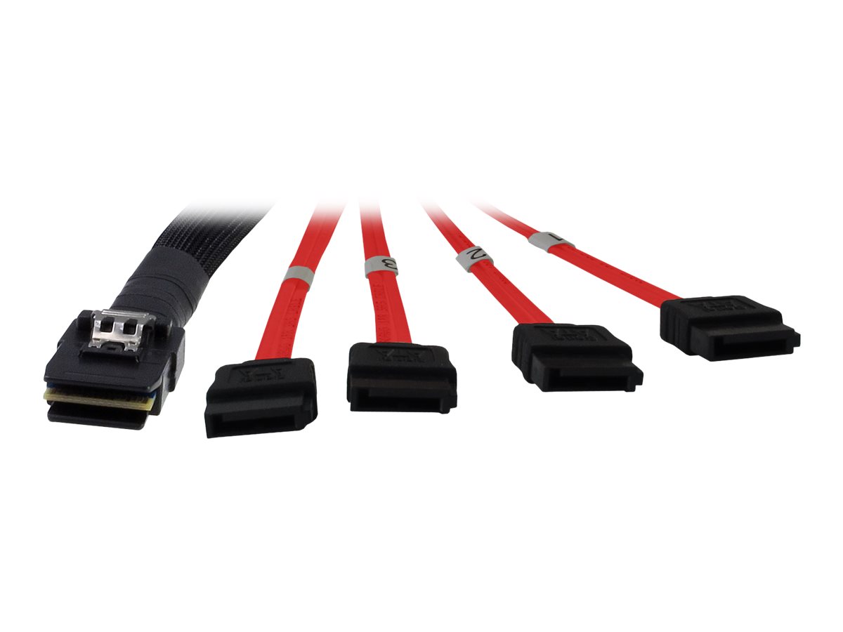 Zubehör Inter-Tech SFF-8087 mSAS/4xSATA Forward Kabel 0,5m Zubehör Inter-Tech SFF-8087 mSAS/4xSATA Forward Kabel 0,5m