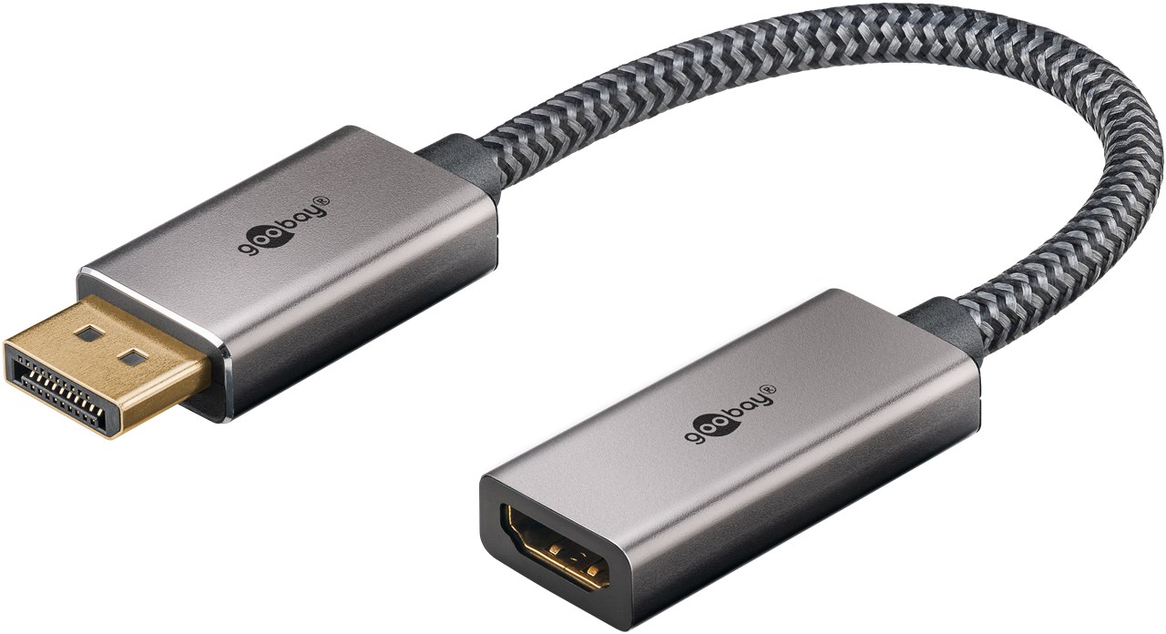 Adapter Goobay DisplayPort DP-m/HDMI-A-f 20cm 4K/60Hz