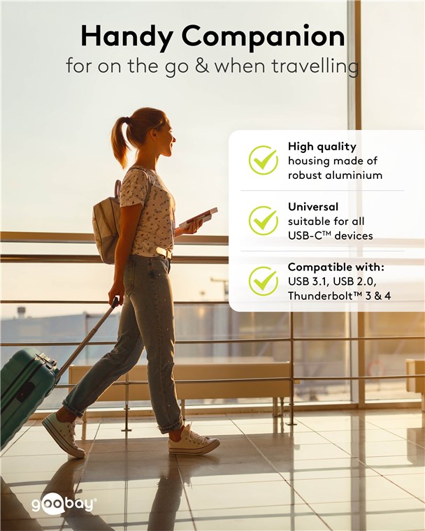 USB-Adapter Goobay USB4 Type-C f/m 90° Winkel