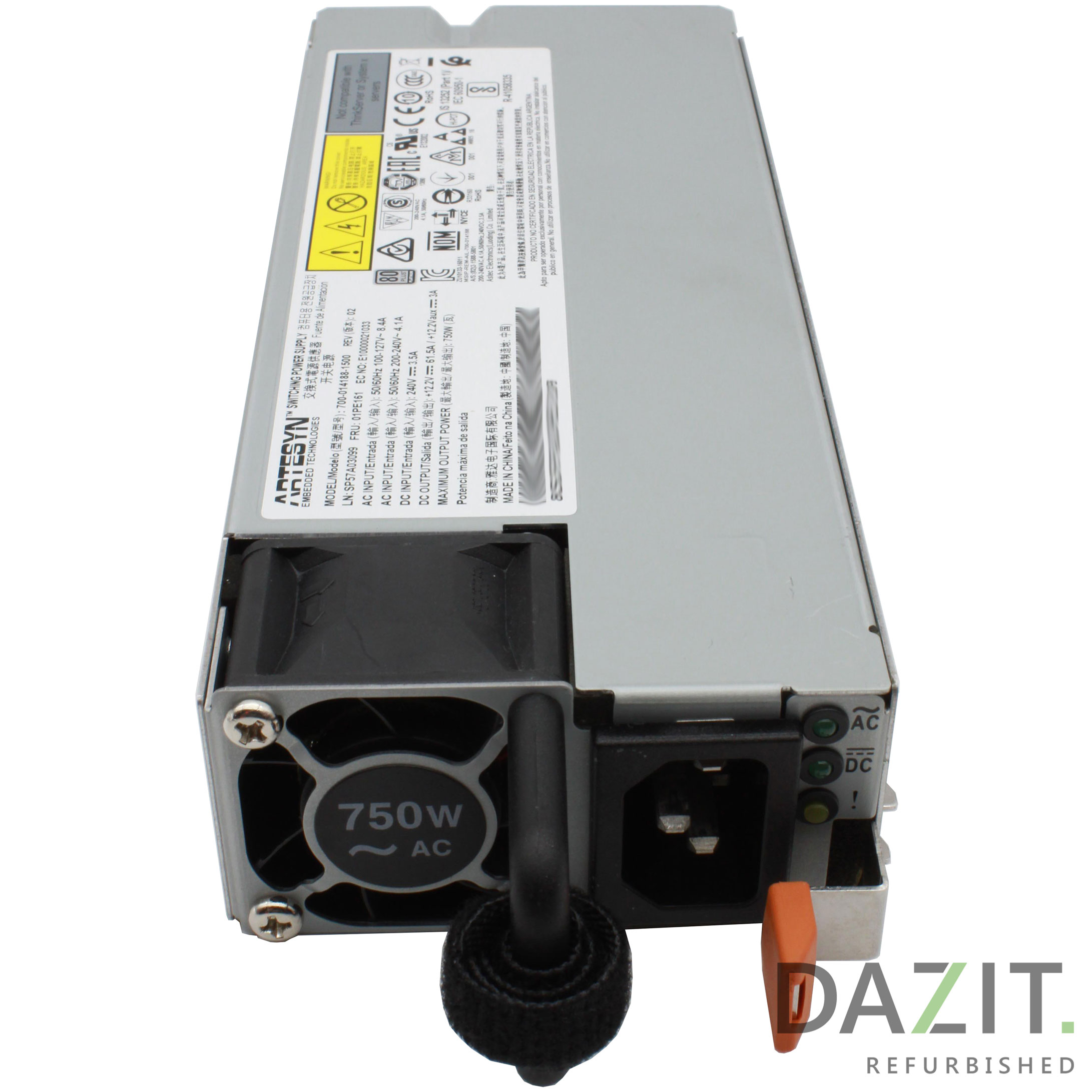 Netzteil Lenovo ThinkSystem Hot-Plug 750W refurbished