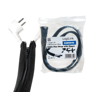 Kabelmanagement LogiLink Kabel strumpf 1,0m 20-30mm Reißvers.