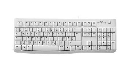 Tastatur Logitech Keyboard K120 USB weiß