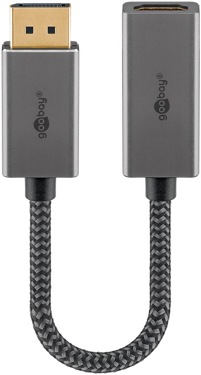 Adapter Goobay DisplayPort DP-m/HDMI-A-f 20cm 4K/60Hz