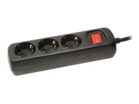 Steckdosenleiste LogiLink sw 3xSchutzko 1,4m-Kabel Schalter