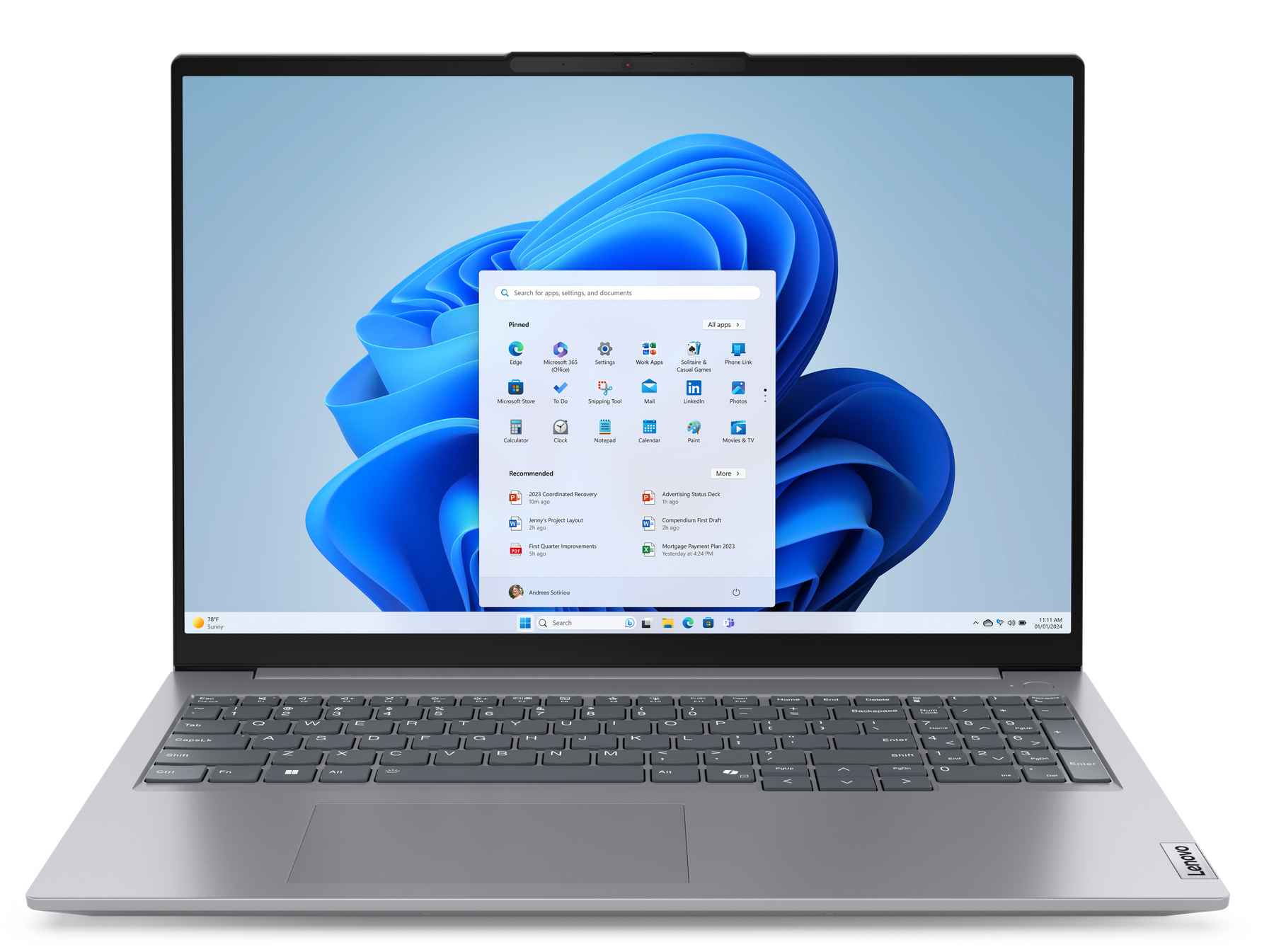 Notebook Lenovo ThinkBook 16 G7 AMD Ryzen 5 7535HS 3,30GHz Notebook Lenovo ThinkBook 16 G7 AMD Ryzen 5 7535HS 3,30GHz