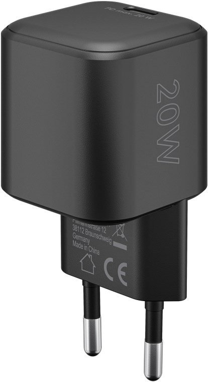 USB-Netzteil Goobay 1xUSB-C 20W PD GaN schwarz