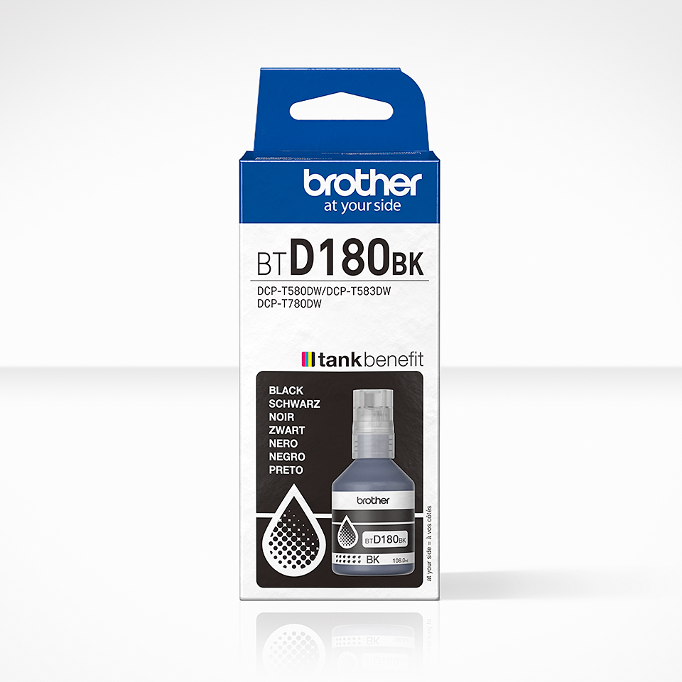 Tinte Brother BT-D180BK schwarz Flasche Tinte Brother BT-D180BK schwarz Flasche