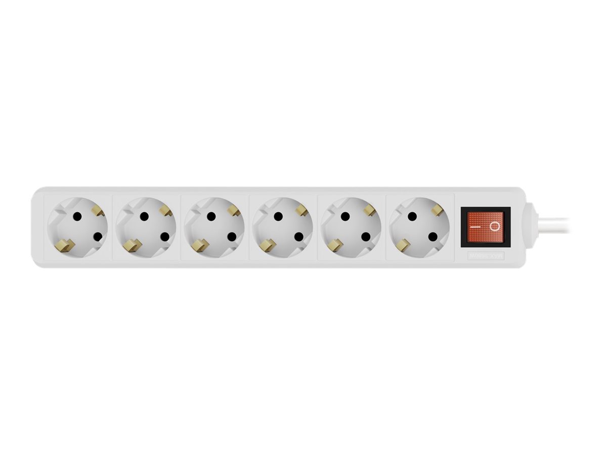 Steckdosenleiste Goobay weiß 6xSchutzko 5,0m-Kabel Schalter