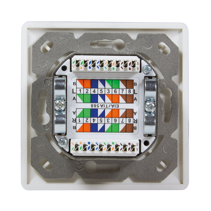 Netzwerkdose Logilink Cat6A 2xRJ45 Universaldose