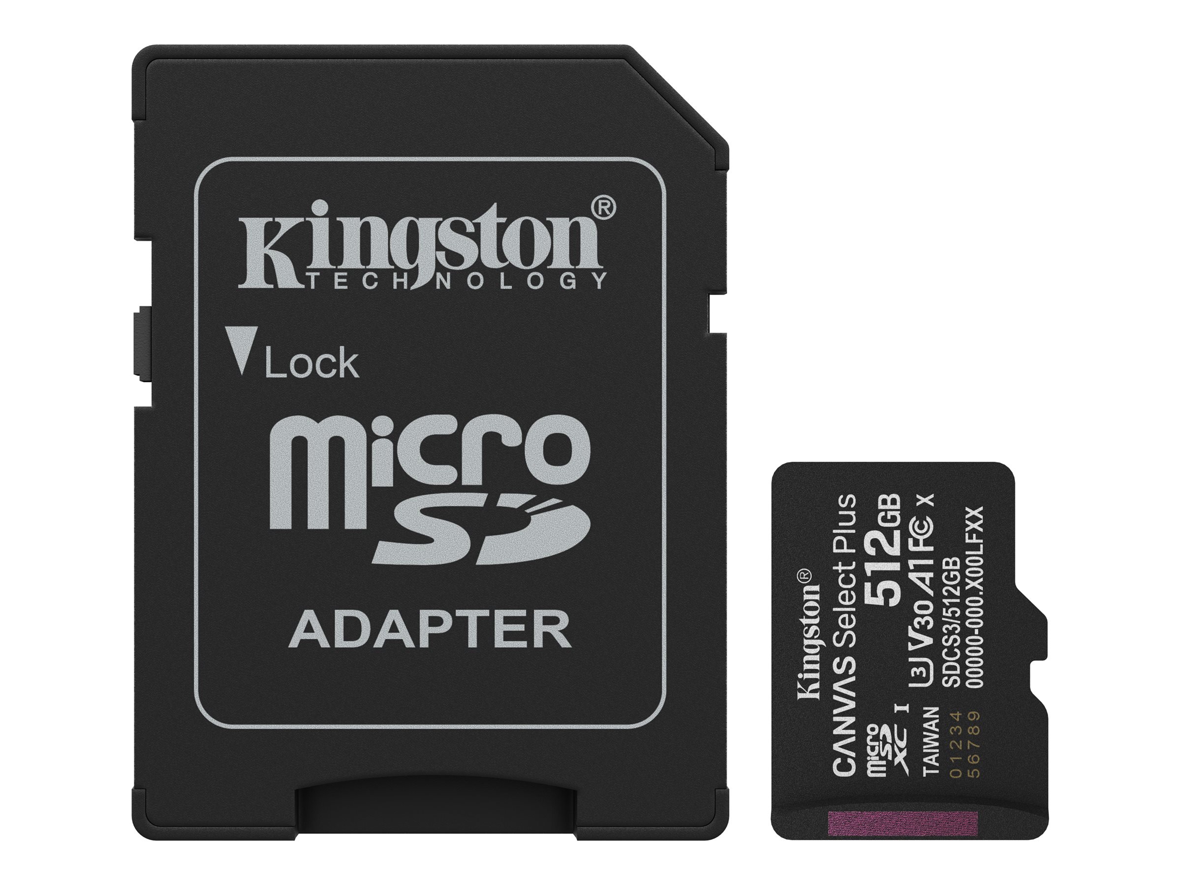 microSDXC-Card Kingston Canvas Select Plus 512GB Class10