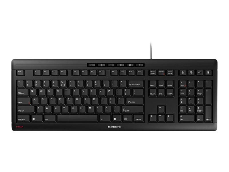 Tastatur Cherry Stream USB schwarz US-Layout