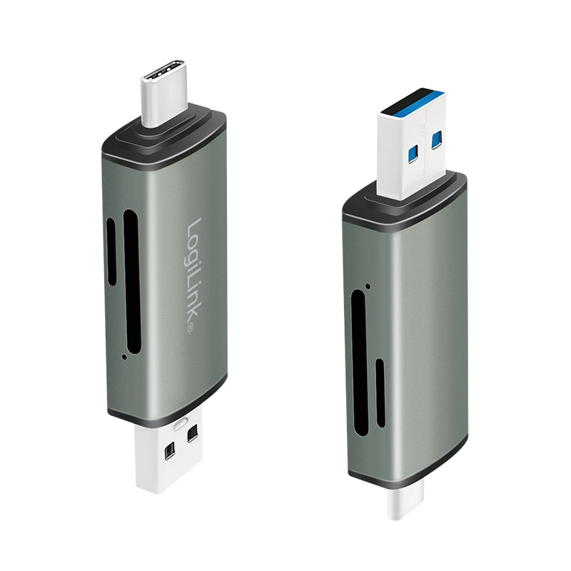 Kartenleser LogiLink USB-Stick USB3.2 microSDHC/XC silber
