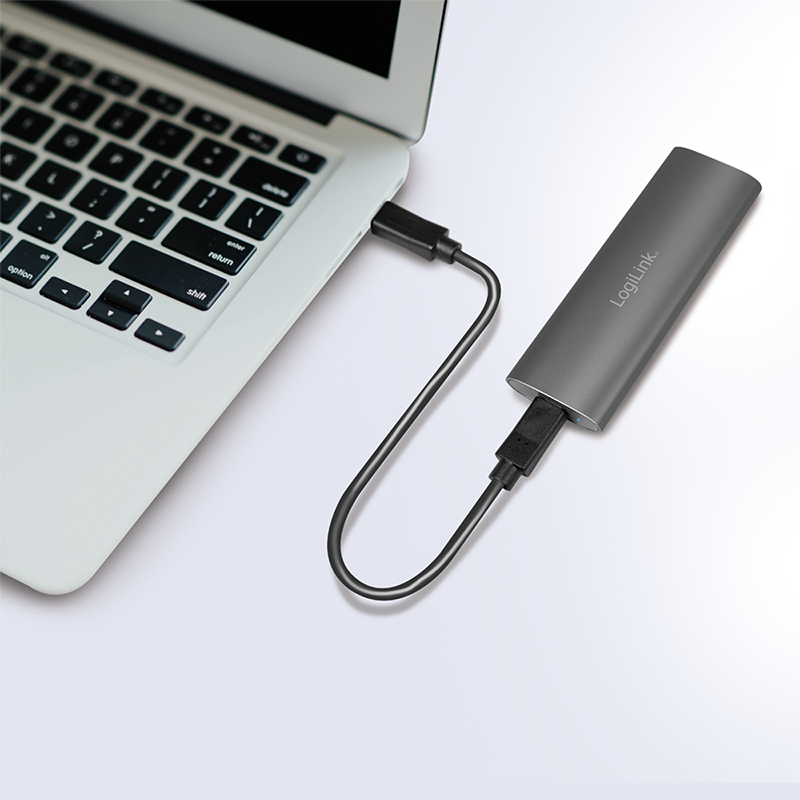 Gehäuse LogiLink USB-C M.2 NVMe&SATA USB3.2 Gen2x1 Type-C