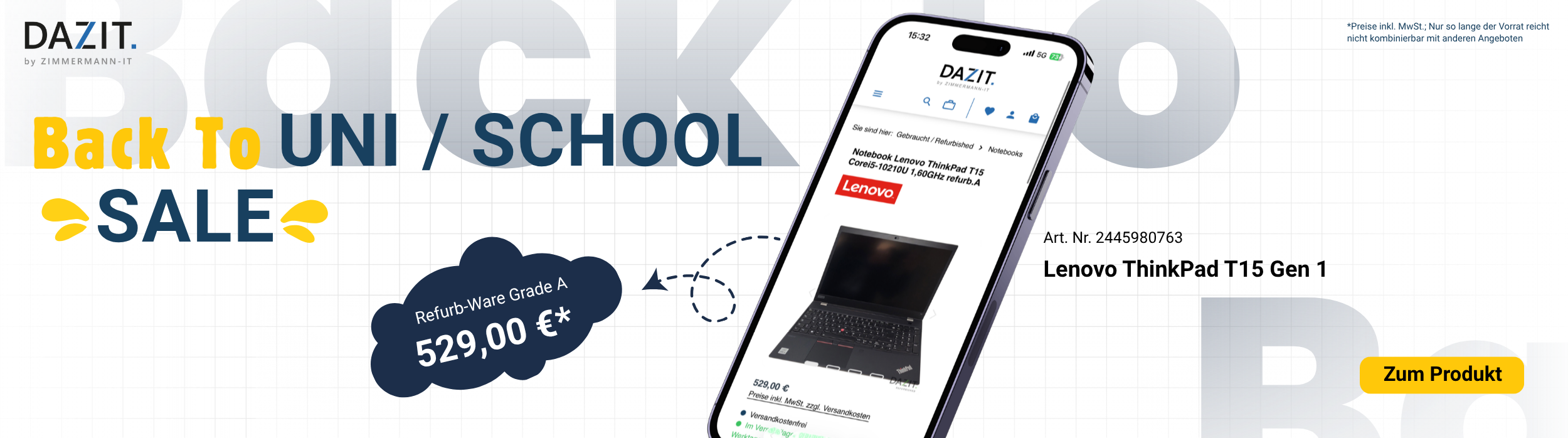 Back to School T15 refurb Grade A