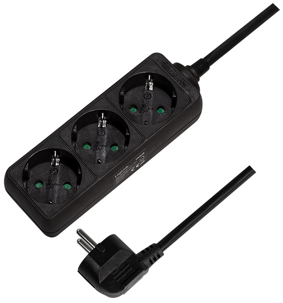 Steckdosenleiste LogiLink sw 3xSchutzko 1,4m-Kabel Steckdosenleiste LogiLink sw 3xSchutzko 1,4m-Kabel