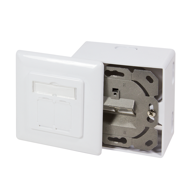 Netzwerkdose Logilink Cat6A 2xRJ45 Universaldose