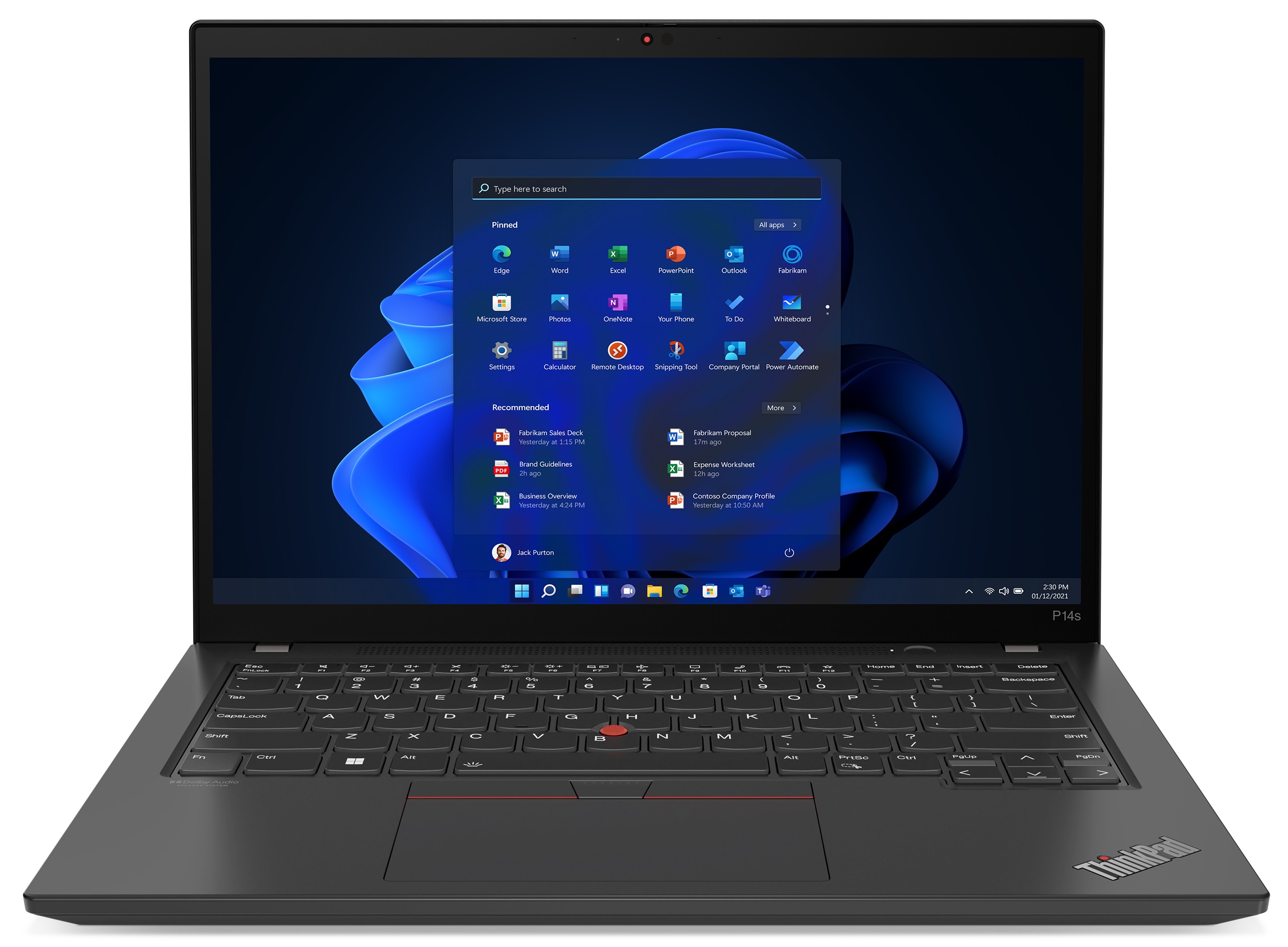 Notebook Lenovo ThinkPad P14s G4 Intel Core i7-1360P 2,20GHz