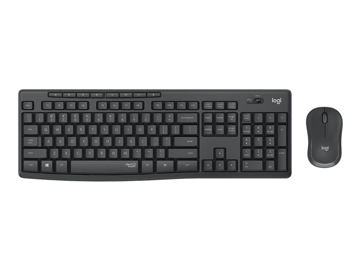 Tastaturset Logitech Wireless Combo MK295 Silent USB schwarz