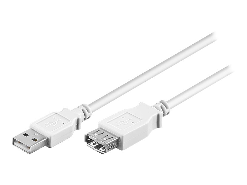 USB-Kabel Goobay Verlängerung USB2.0 A-m/f 0,5m weiß