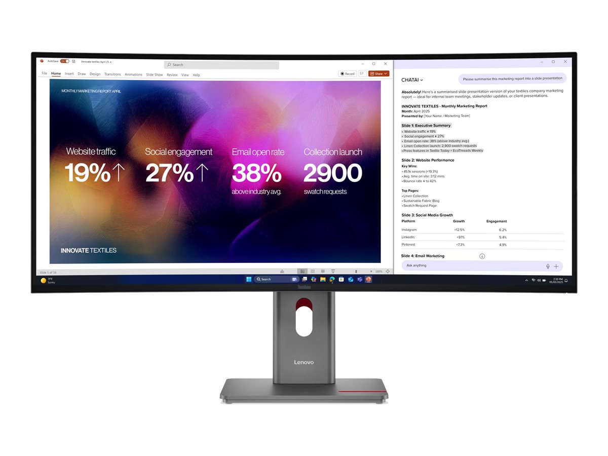 TFT-Monitor Lenovo ThinkVision P40WD-40 40-Zoll 5k