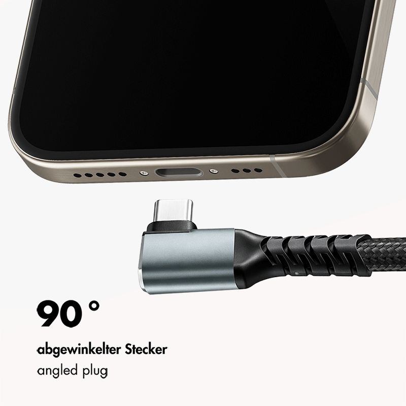 USB-Kabel LogiLink USB3.2 90° Type-C m/m 2,0m 100W 10GBit/s