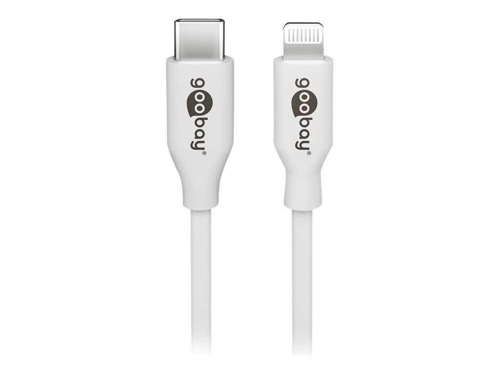 Kabel Goobay Lightning -m auf USB-C-m 2,0m weiß