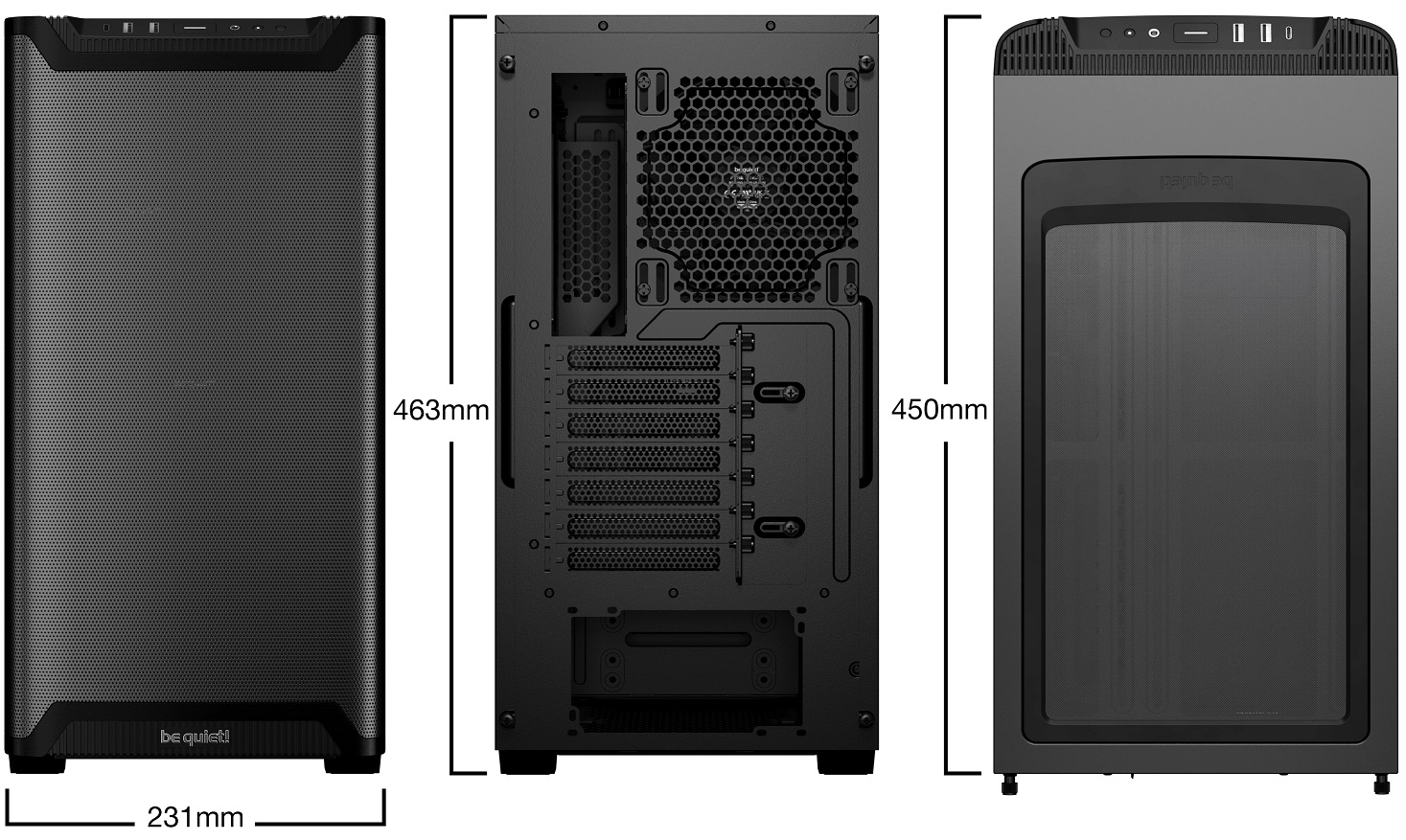 Gehäuse BeQuiet PureBase 501 AirFlow Miditower ATX schwarz