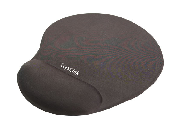 Mauspad LogiLink Mousepad mit Handballenauflage schwarz