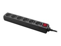 Steckdosenleiste LogiLink sw 6xSchutzko 1,4m-Kabel Schalter