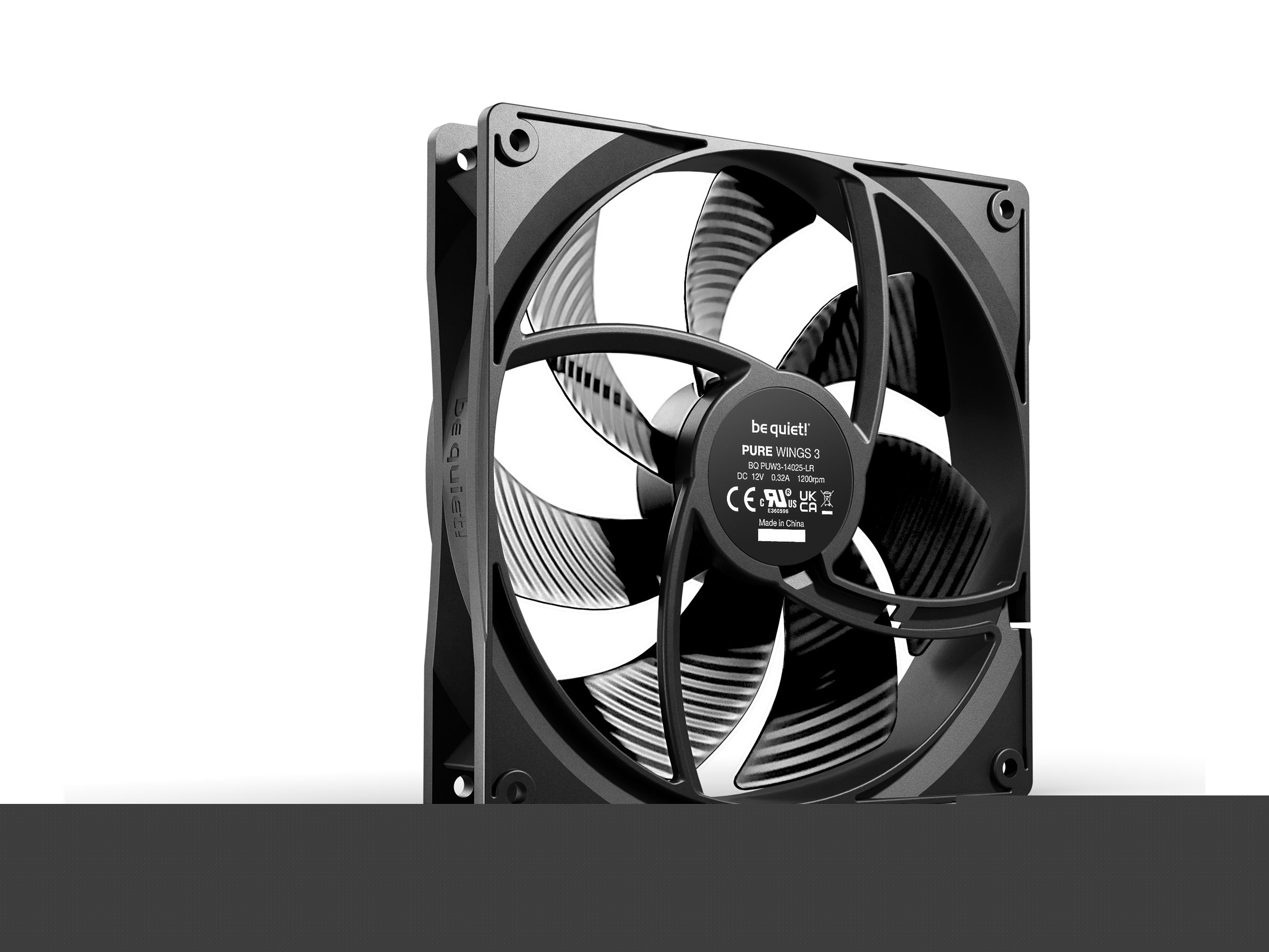 Lüfter BeQuiet Pure Wings 3 140mm 21,9dBA 3-Pin Molex