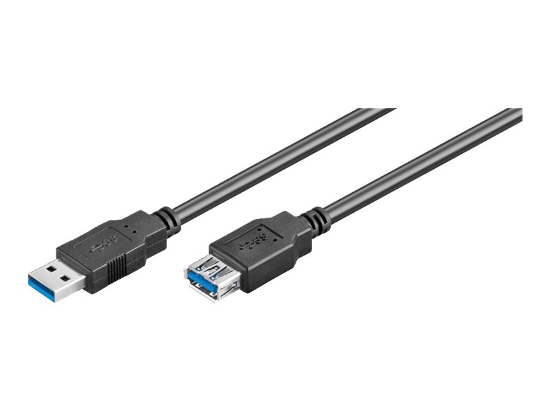 USB-Kabel Goobay Verlängerung USB3.2 Gen1 A-m/f 5,0m schwarz