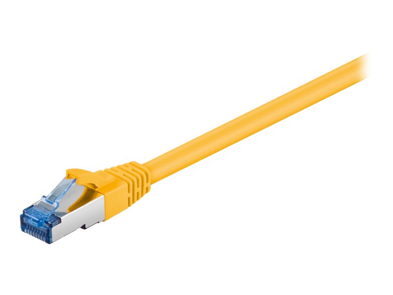 Patchkabel Goobay Cat6A S/FTP 3,0m gelb halogenfrei 500MHz