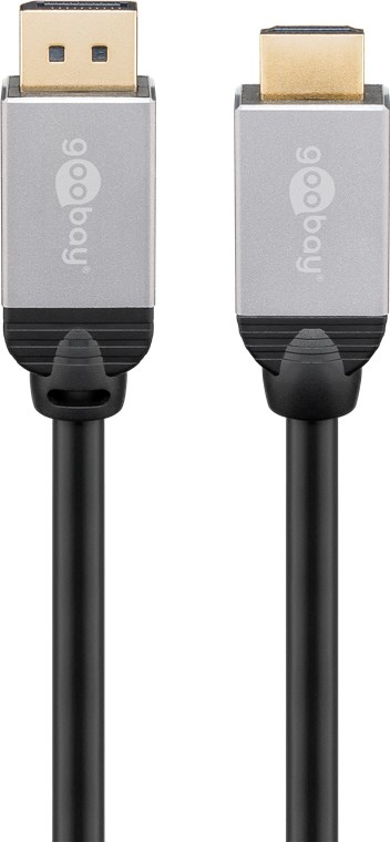 DisplayPort-Kabel Goobay Plus DP-m/HDMI-A-m 5,0m DP1.2 DisplayPort-Kabel Goobay Plus DP-m/HDMI-A-m 5,0m DP1.2