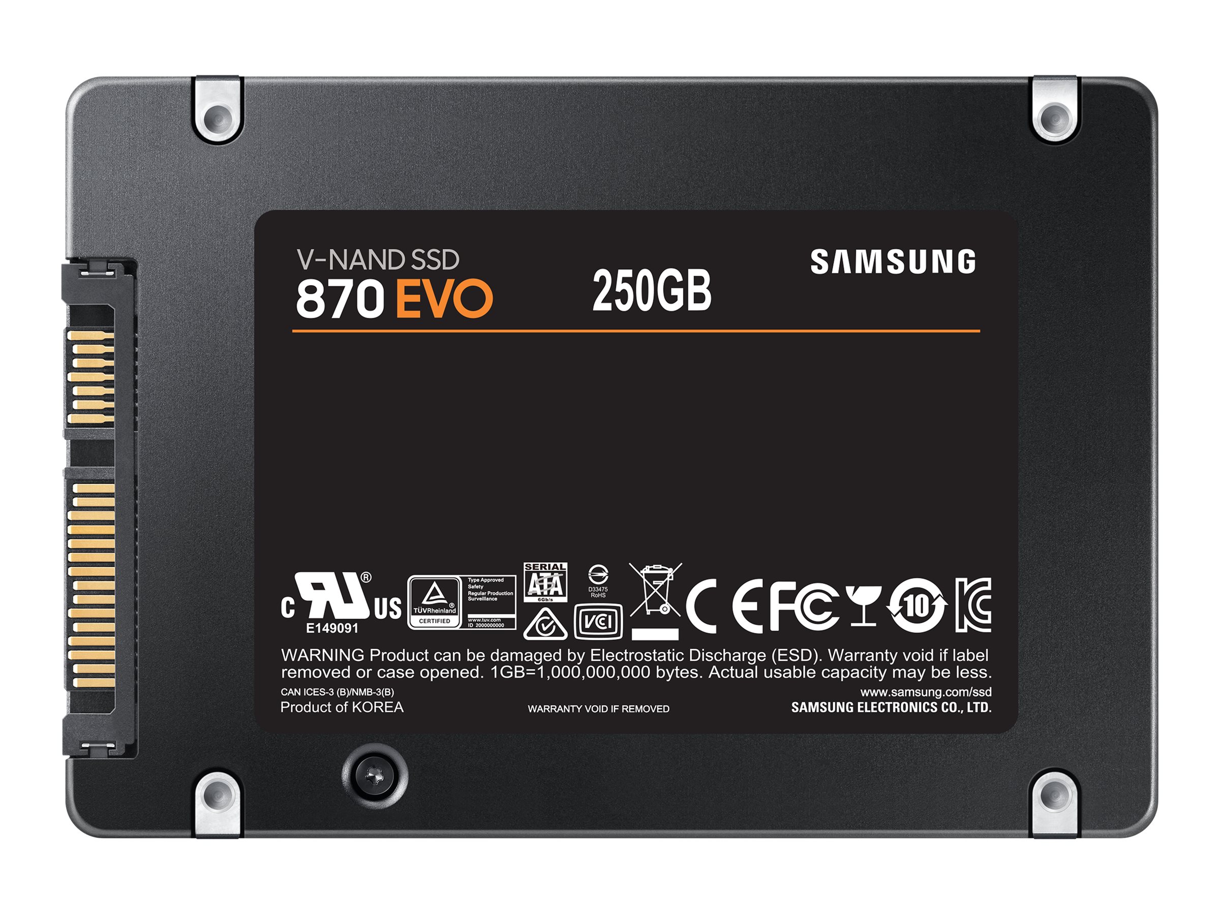 SSD Samsung 870 EVO 2,5-Zoll SATA6Gb/s TLC 250GB