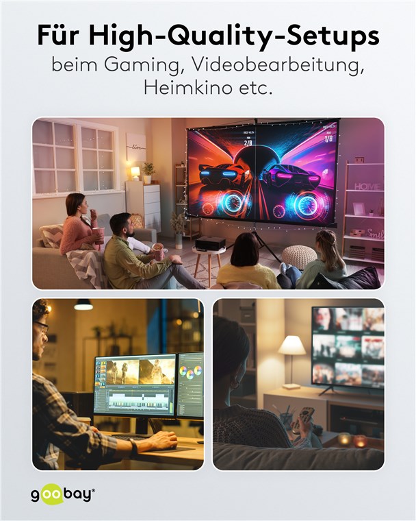 USB-Kabel Goobay USB4 Textil Type-C m/m 1,5m 240W 80GBit/s