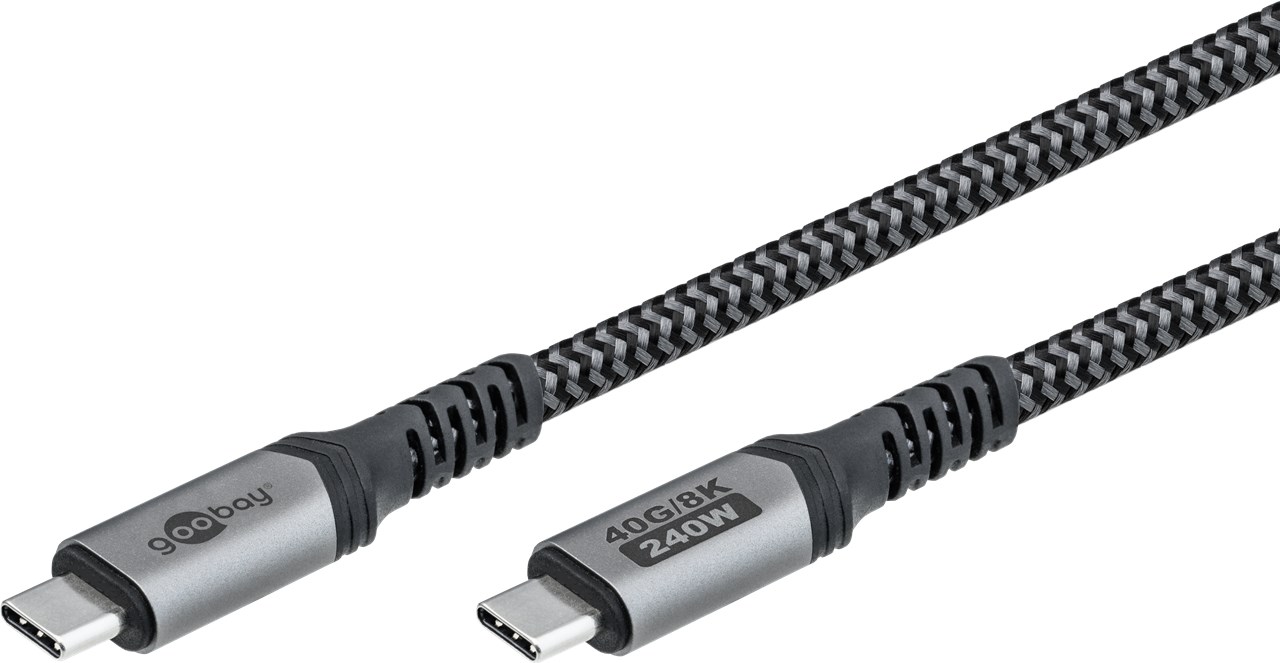 USB-Kabel Goobay USB4 Textil Type-C m/m 1,8m 240W 40GBit/s