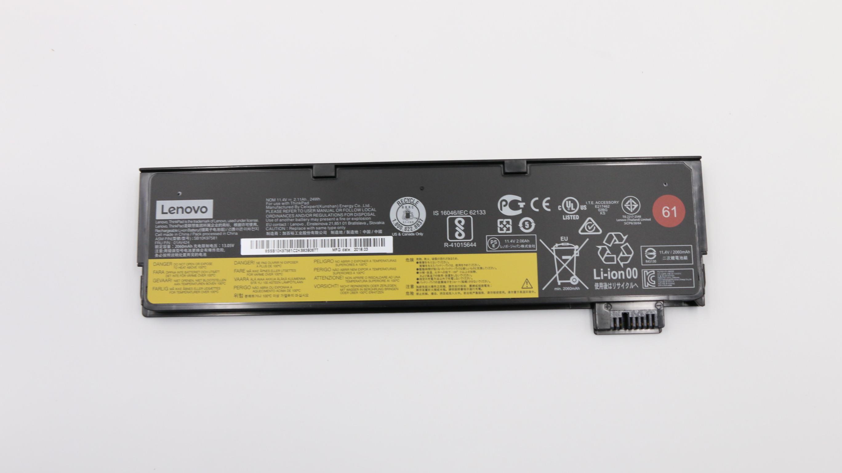Notebookakku Lenovo ThinkPad Battery 61