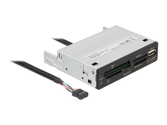Kartenleser Delock 3,5-Zoll USB2.0 intern SD/mSD/CF/xD/MS