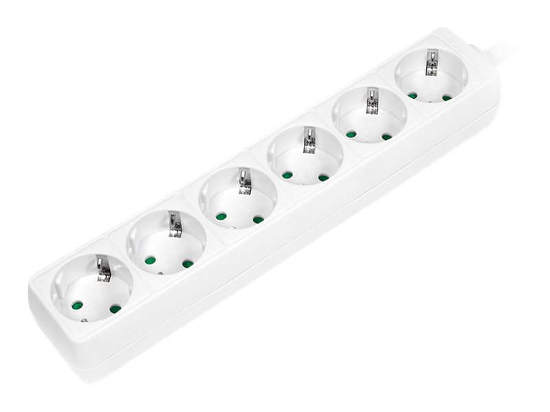 Steckdosenleiste LogiLink weiß 6xSchutzko 1,4m-Kabel