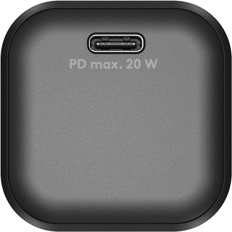 USB-Netzteil Goobay 1xUSB-C 20W PD GaN schwarz