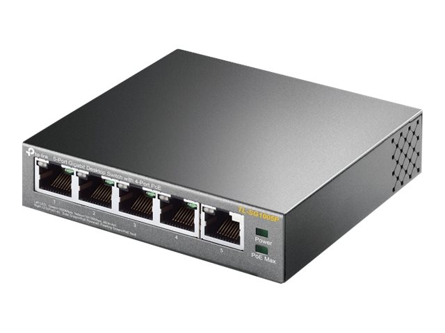 Switch TP-Link TL-SG1005P 5x1GBit-RJ45 4xPoE