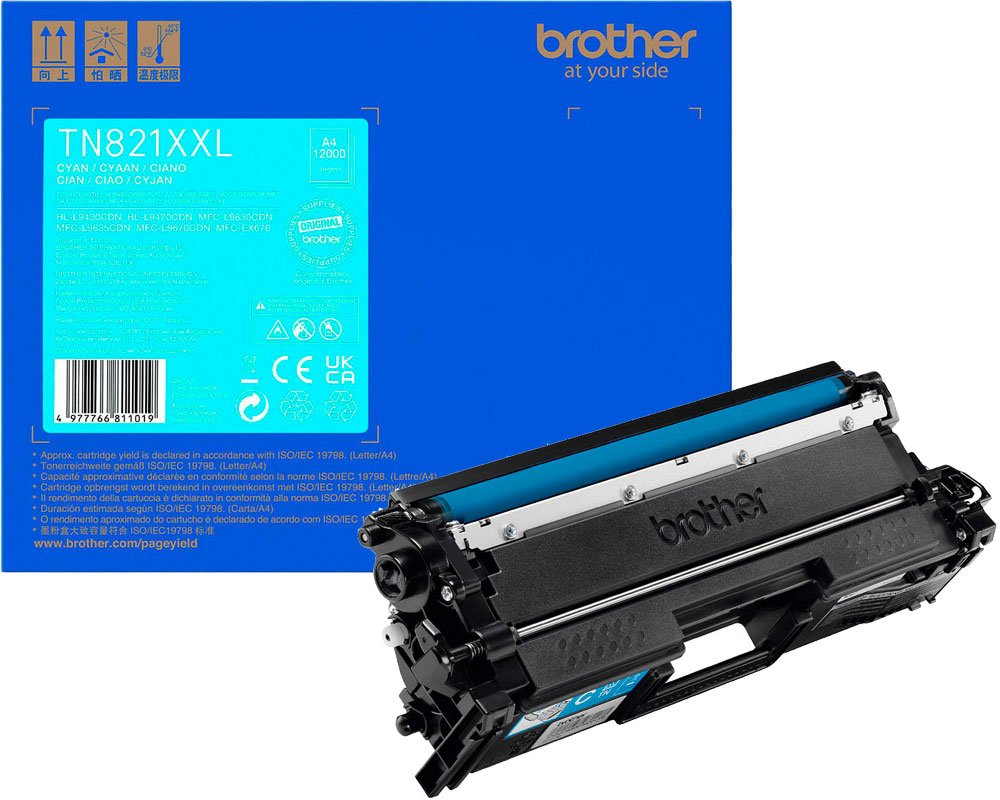 Toner Brother TN-821XXLC cyan (12.000Seiten n.ISO/IEC 19798)